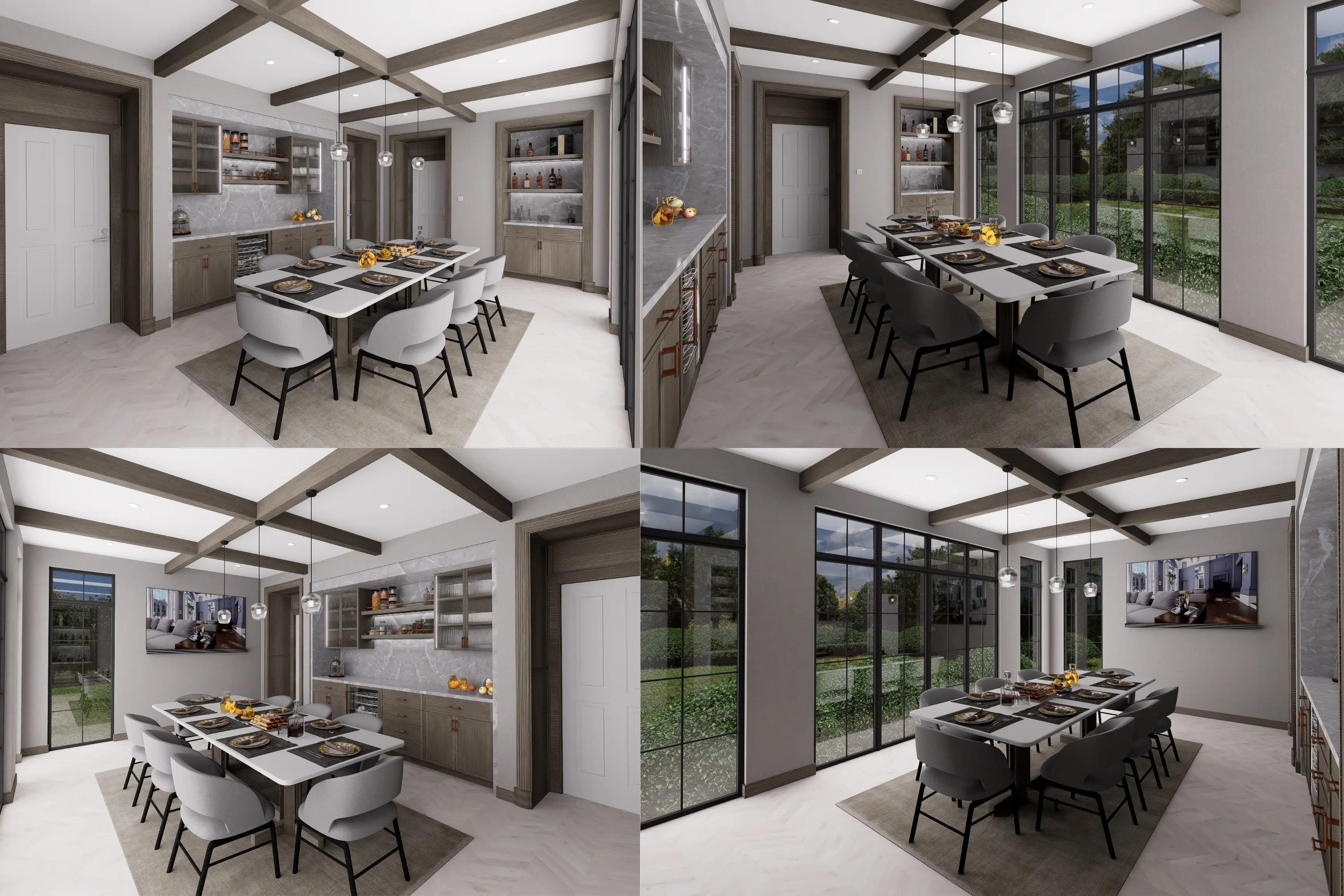Renders of dining room