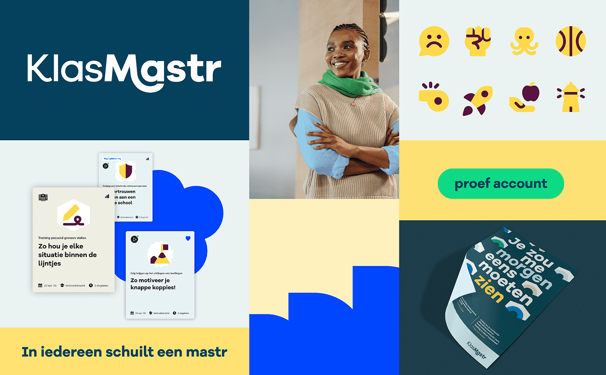 Grafisch ontwerp KlasMastr overzicht