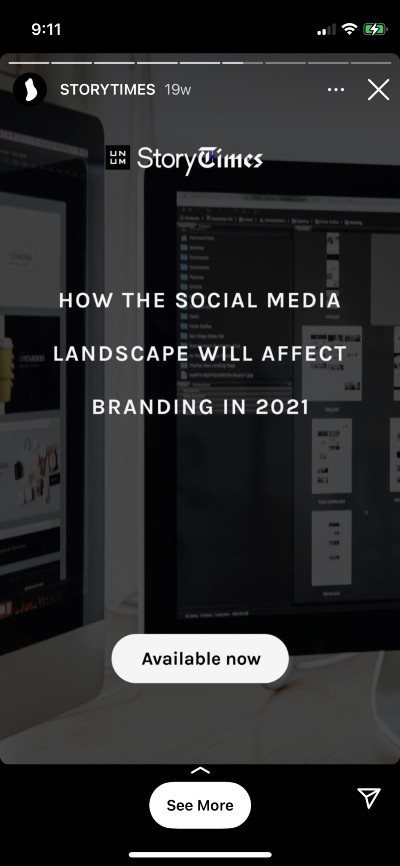 UNUM Instagram Stories are key to our strategy