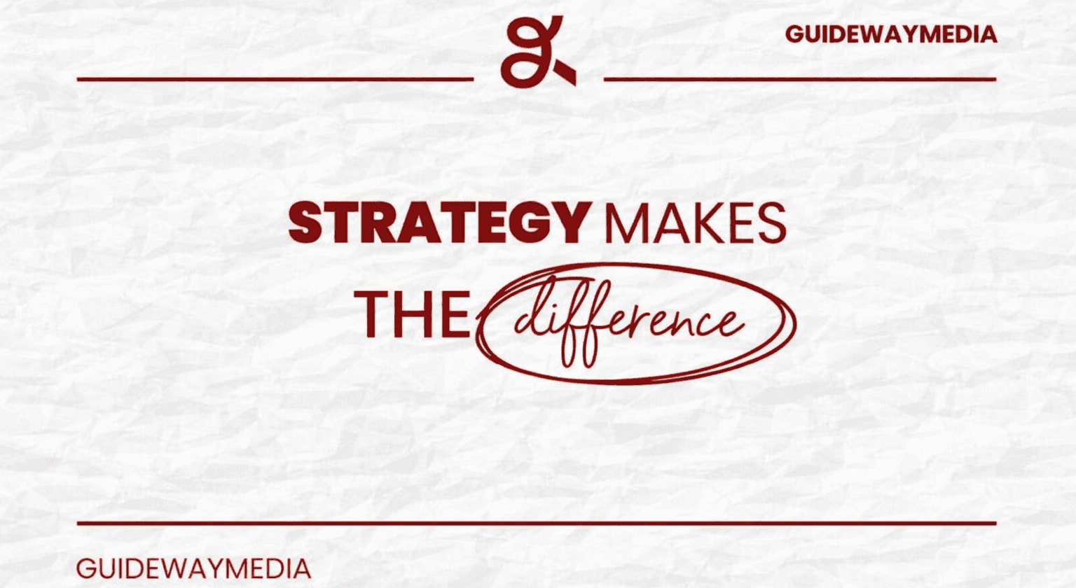 Digital marketing strategy banner showing “Strategy makes the difference” for UK businesses – Guideway Media