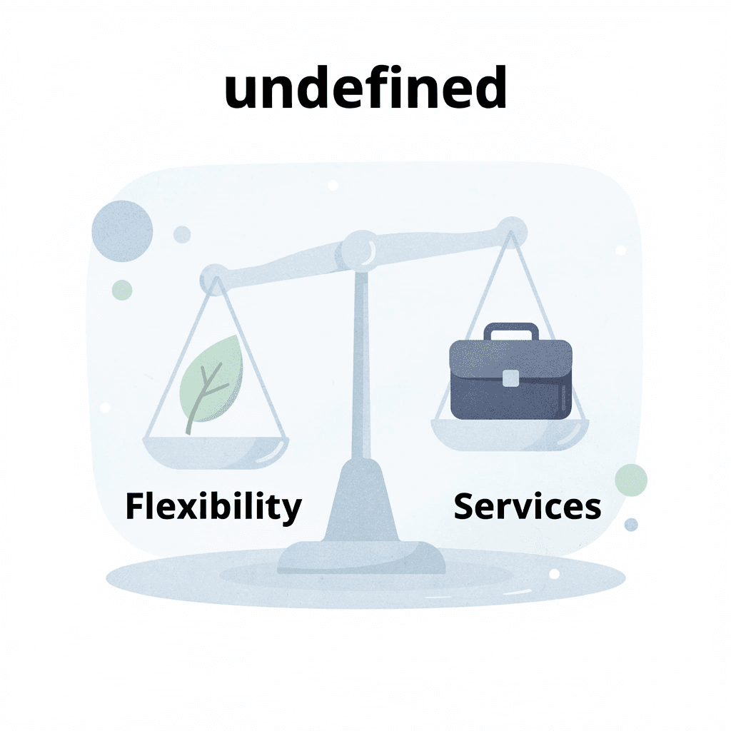  Balance scale comparing flexibility versus services in homeschool options