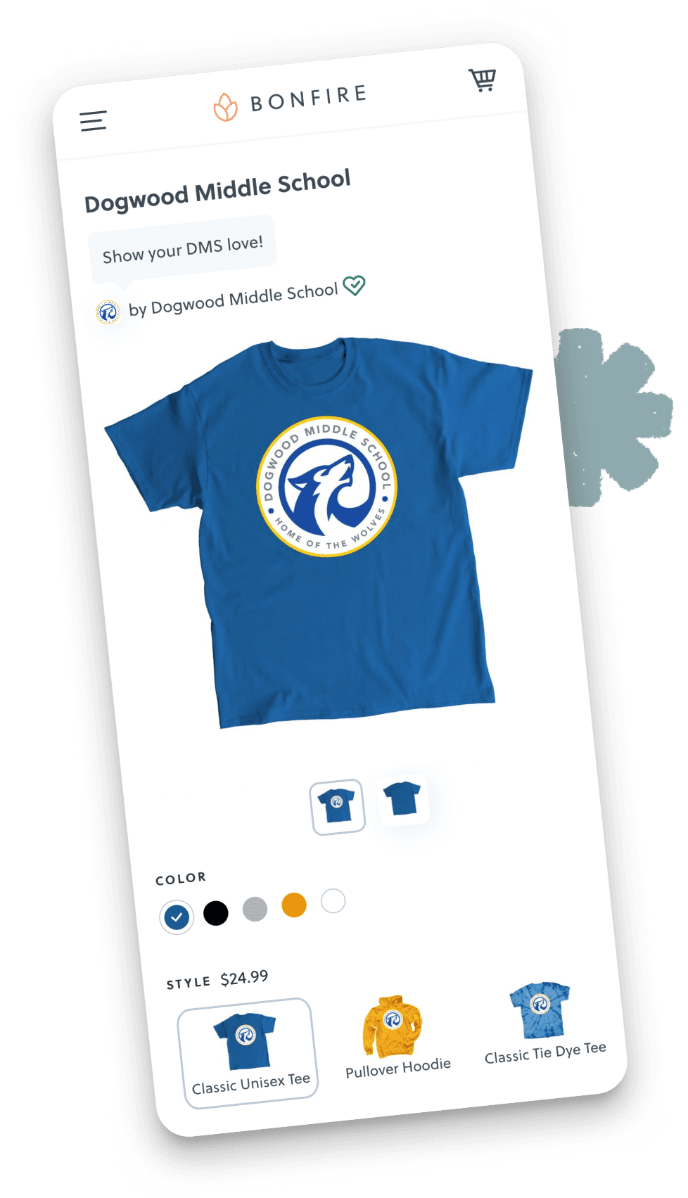 Screenshot of Bonfire's campaign page