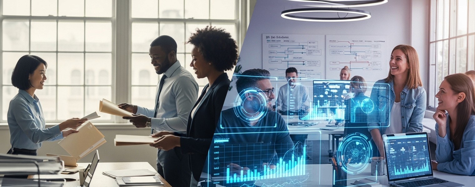 People at an office.