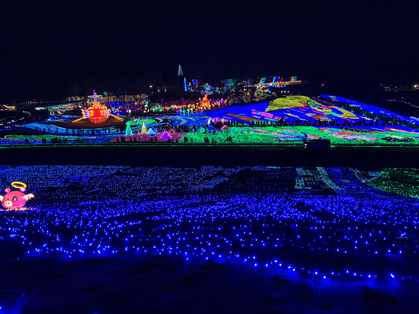 Winter illumination at Tokyo German Village in Chiba