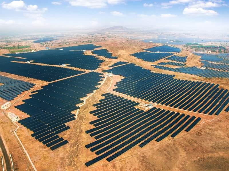 Solarmodule des Bhadla-Solarprojekts in Indien.