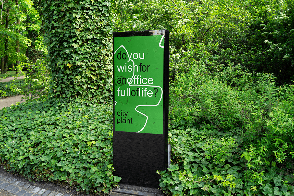 green ads table which is ask: do you wish an office full of life?