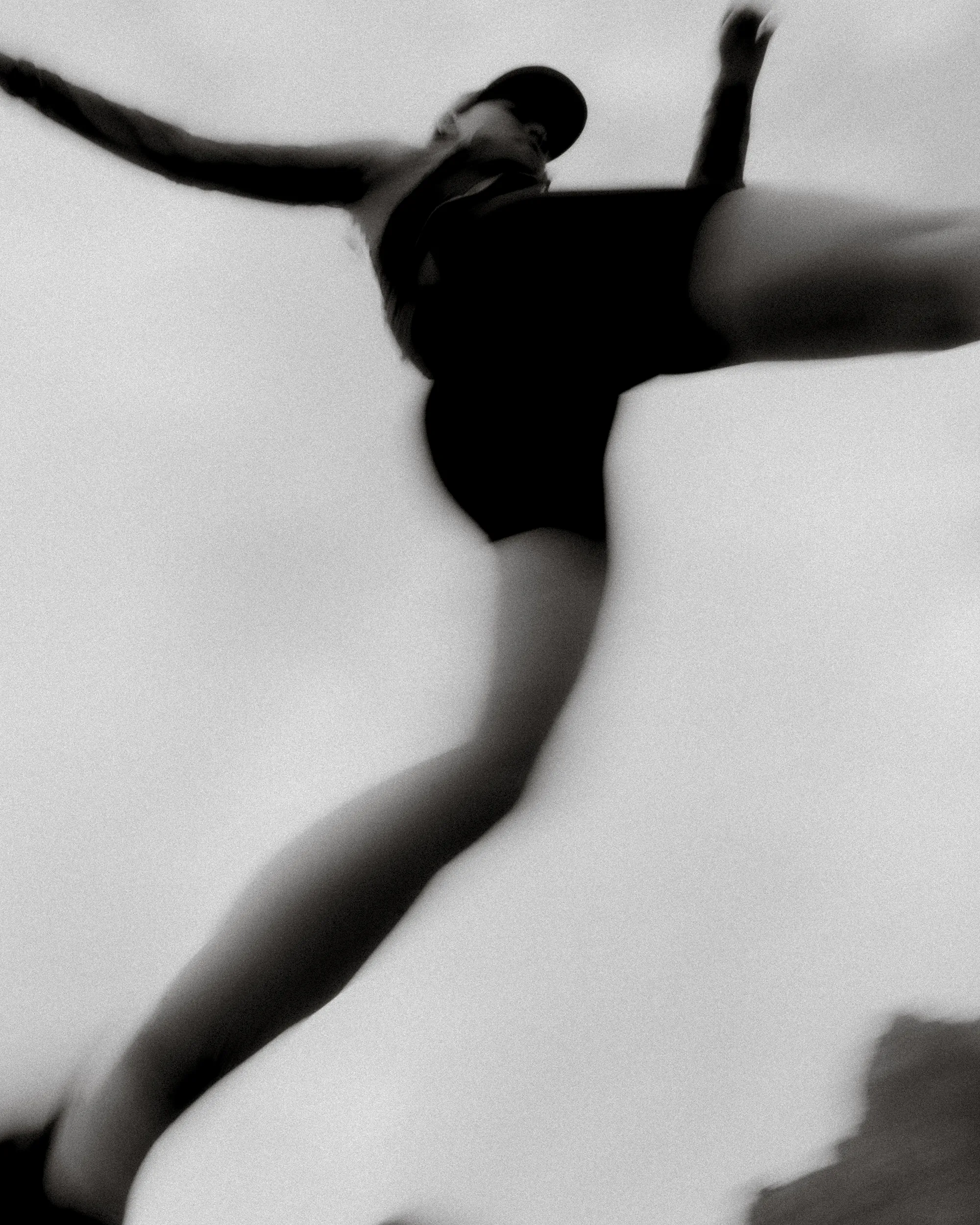 dynamic picture of a woman trail running, unconventional.