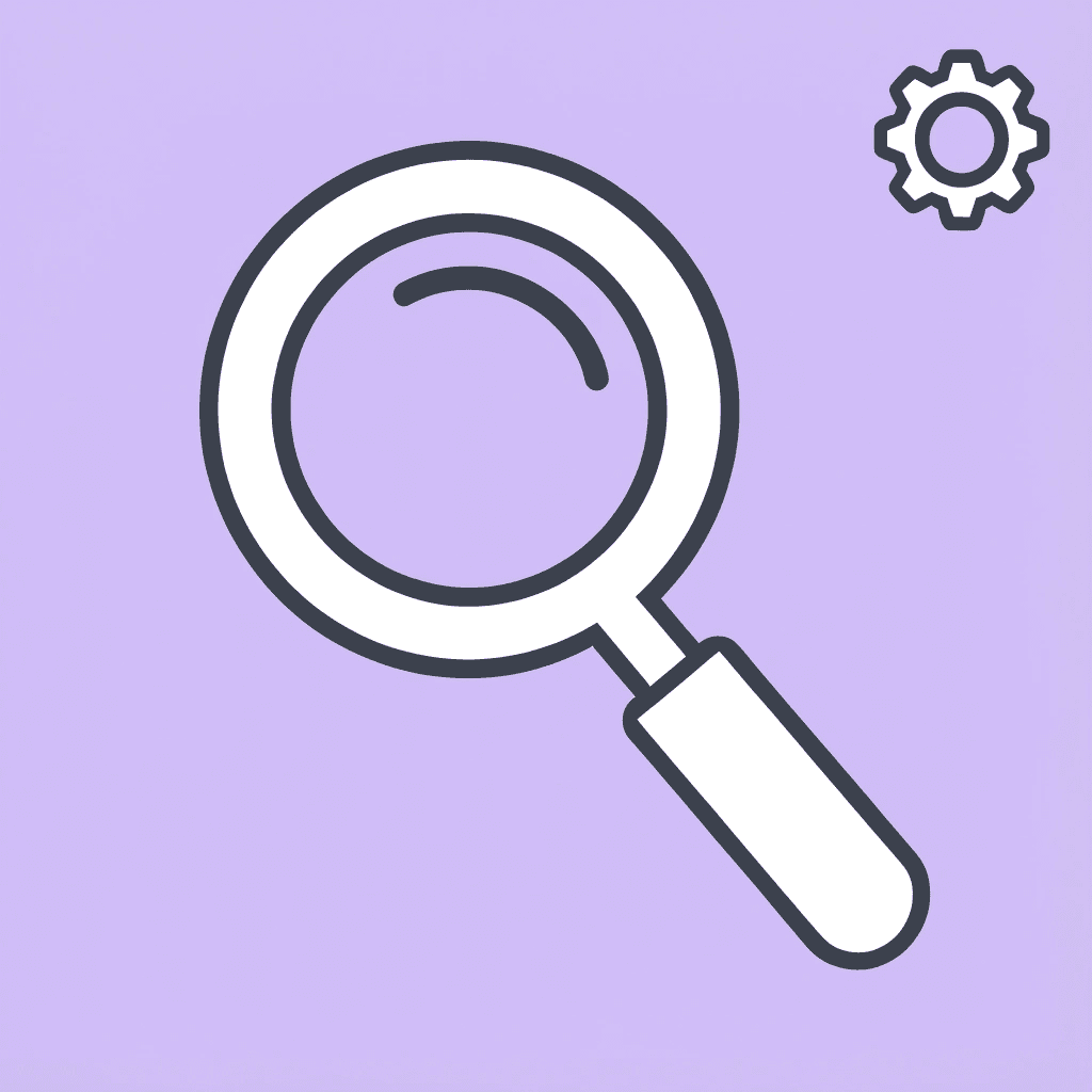 Magnifying glass focusing on workflow inefficiencies like data copying and email approval delays