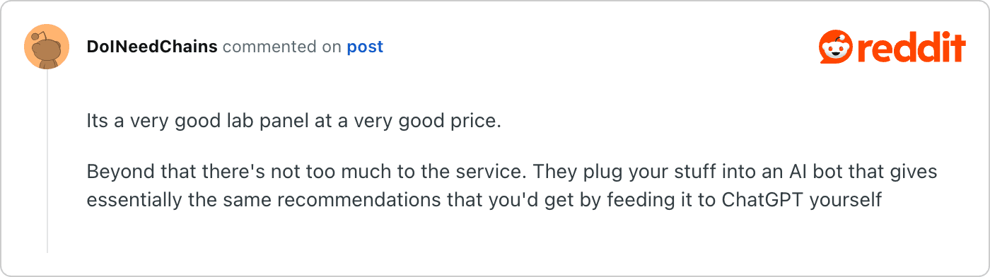 Post on Reddit
