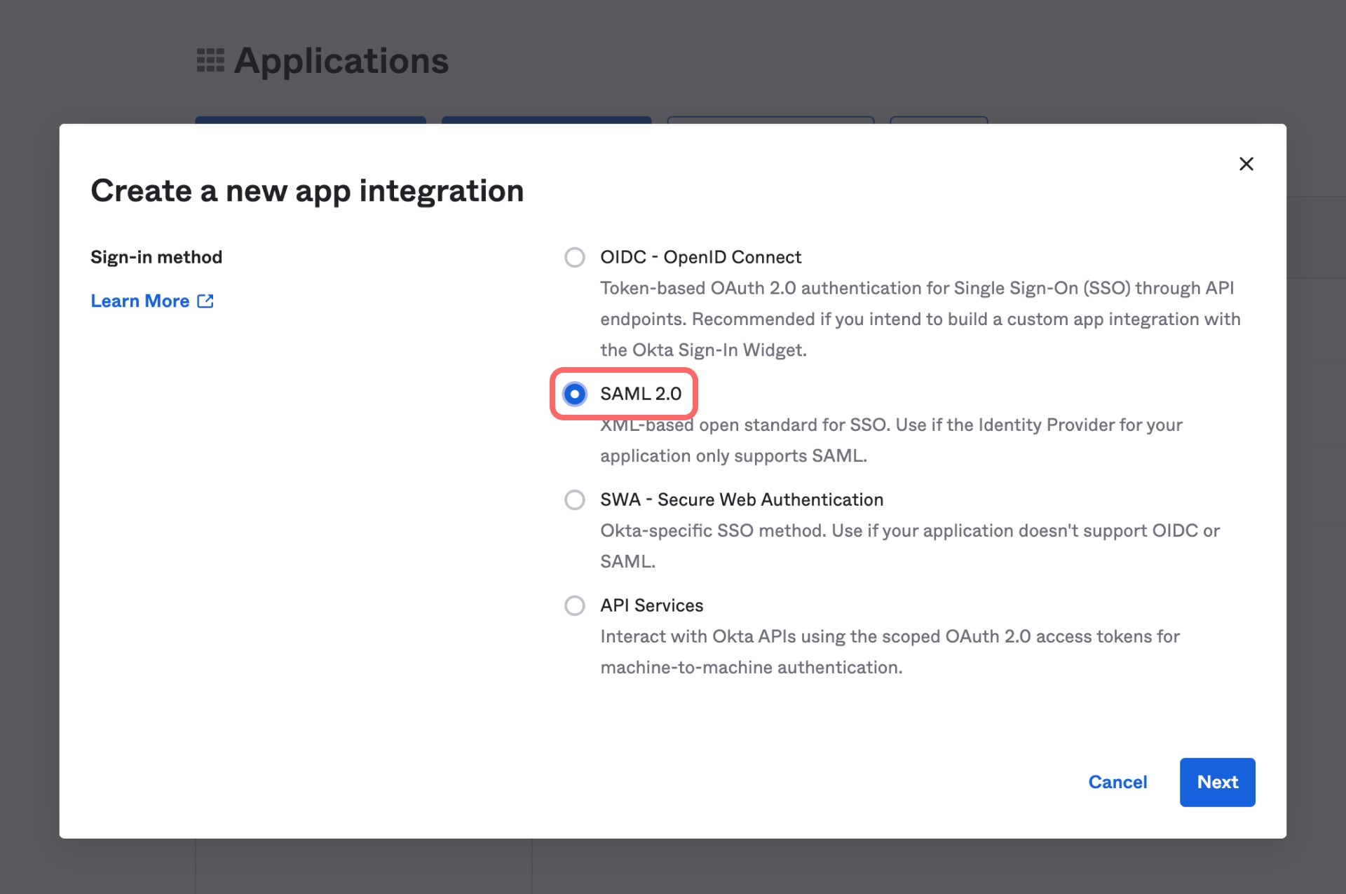 Okta SAML Instruction image 2-2