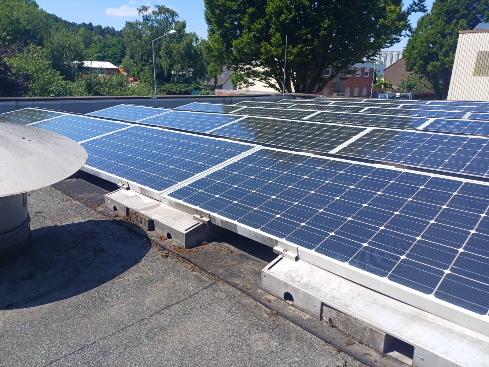 Saubere Photovoltaikanlage nach professioneller Osmose-Reinigung durch DER SOLARWART.