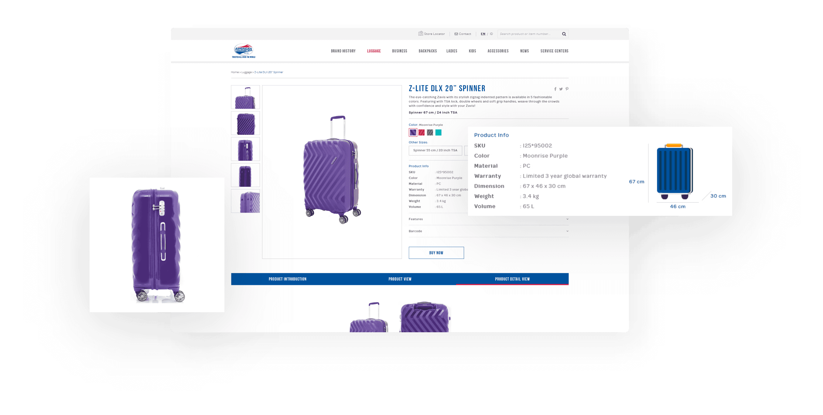 American Tourister mockup