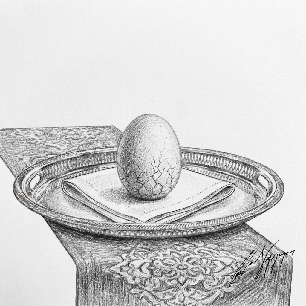 Columbus' Egg - Pencil Sketch