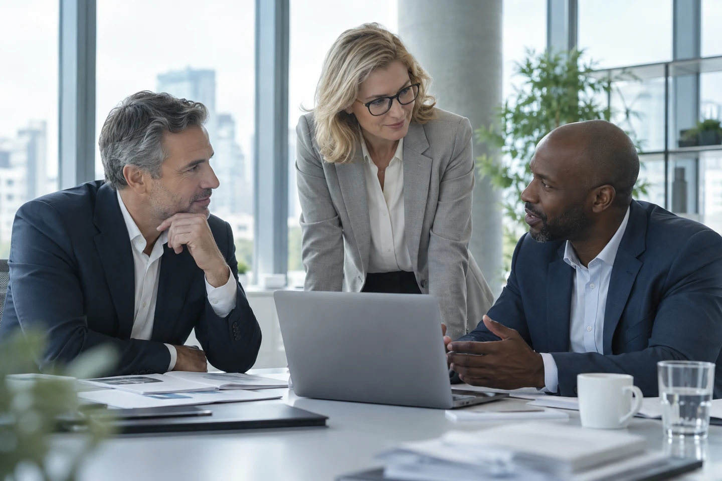 Enterprise specialists coordinating around a shared requirement