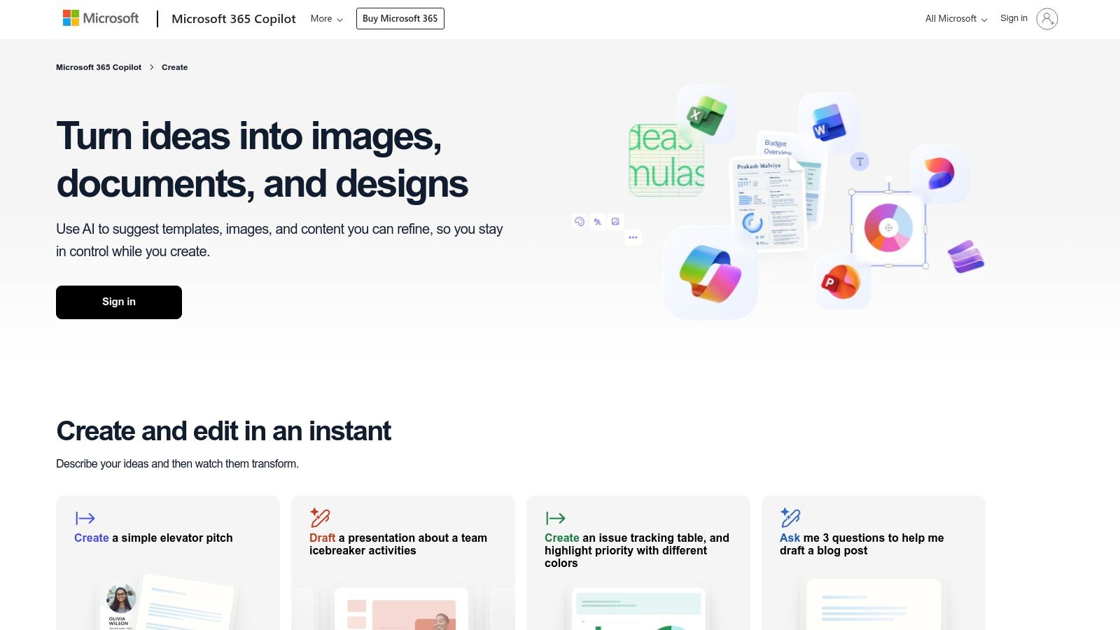 A screenshot of the Microsoft Forms interface showing a customizable customer feedback form template with various question types and a clean design.