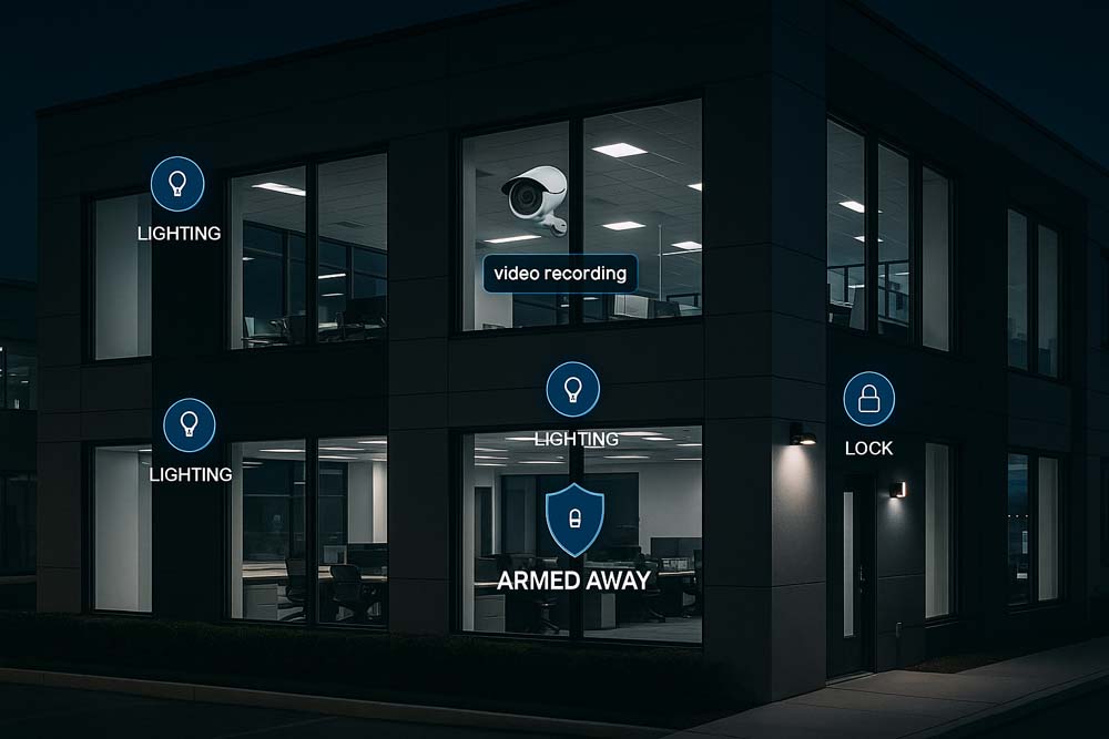Commercial grade security system with encrypted mesh network