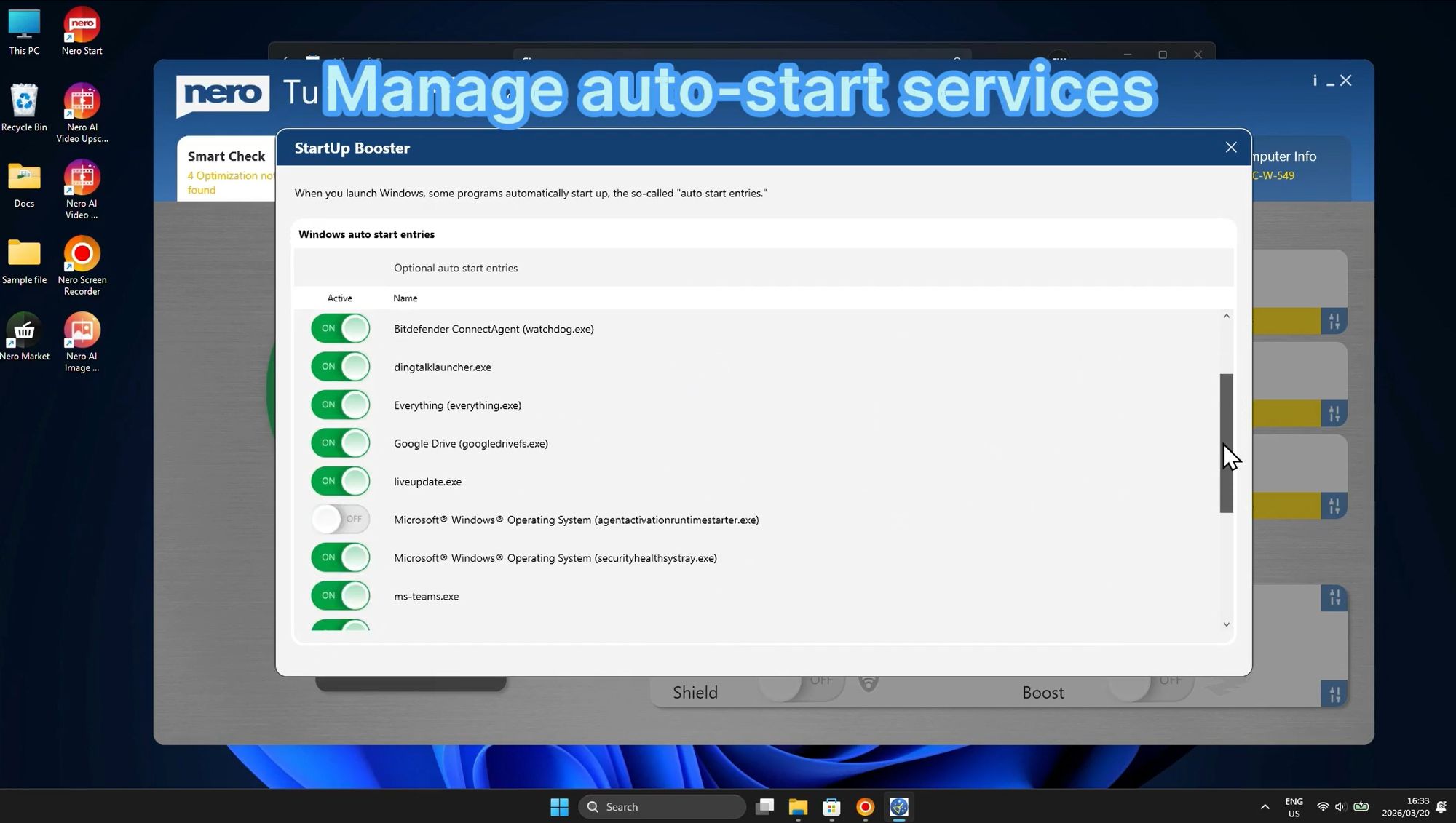 Manage Auto-Start Services