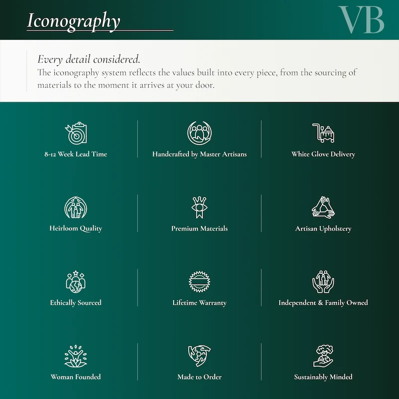 Vermillion Bliss brand guidelines iconography page