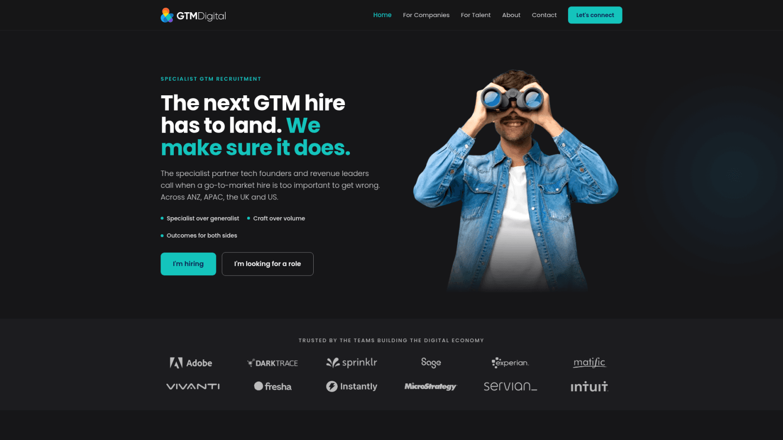 GTM Digital specialist go-to-market recruitment Australia
