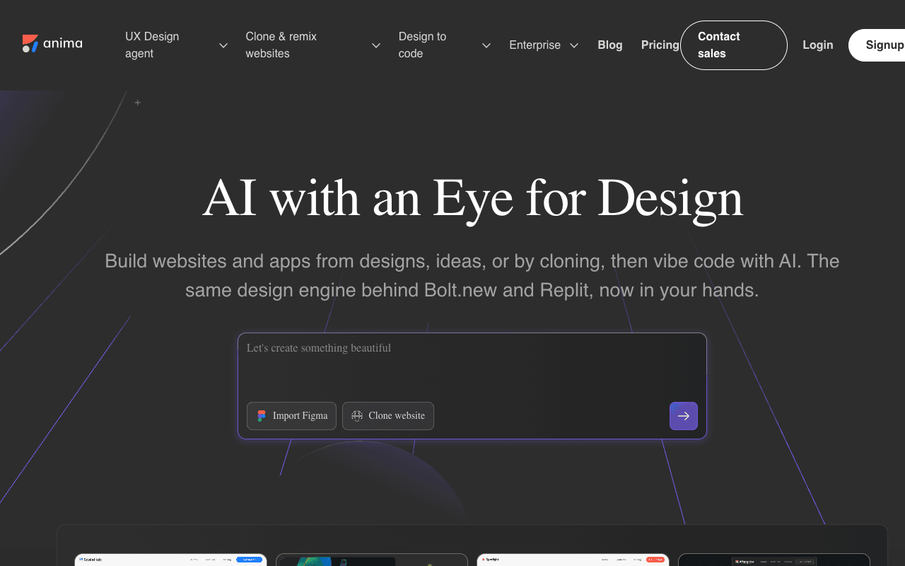 Anima екранна снимка