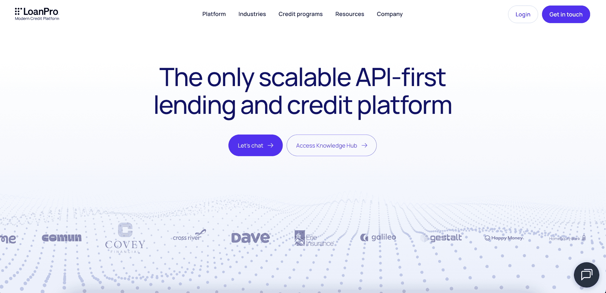 LoanPro web homepage