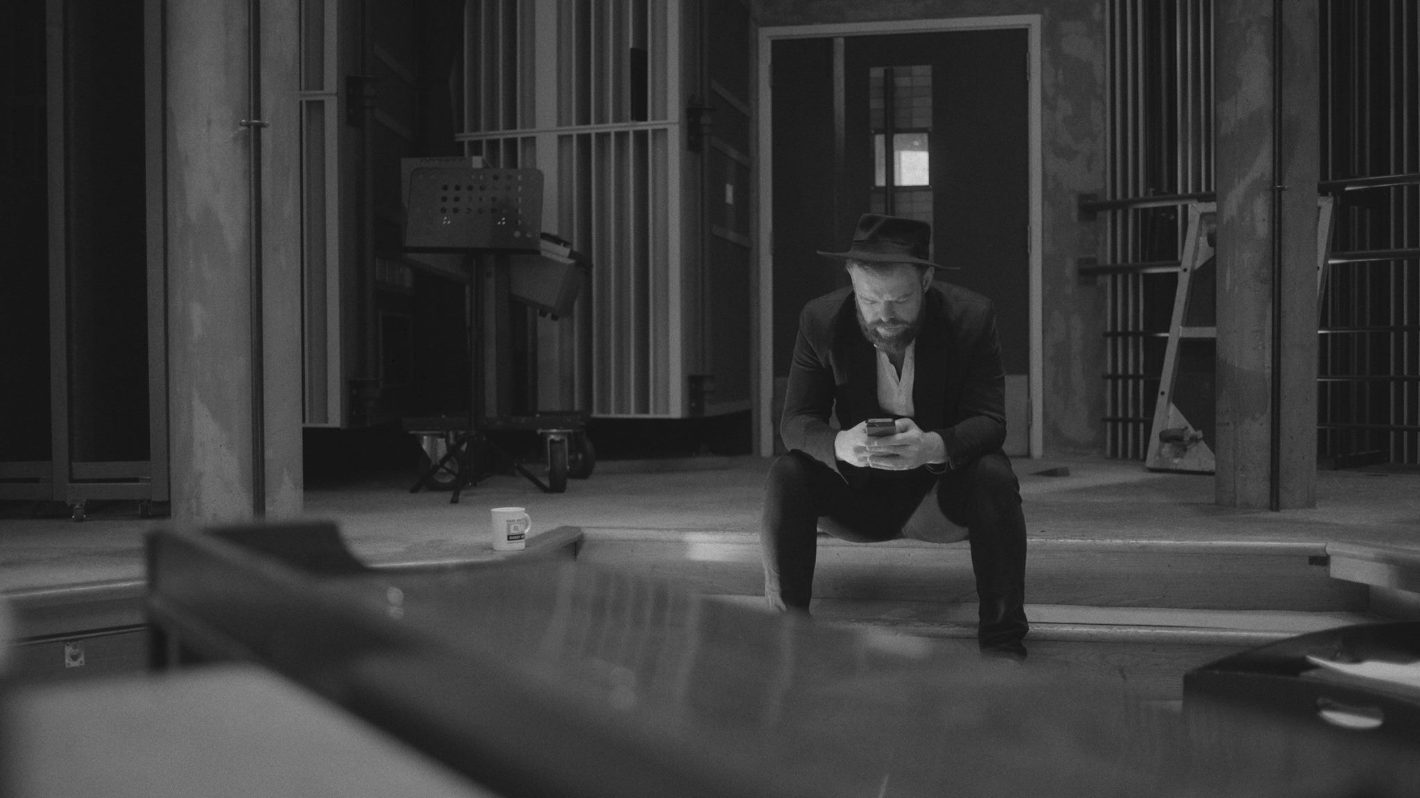 a model wearing a modern glasses