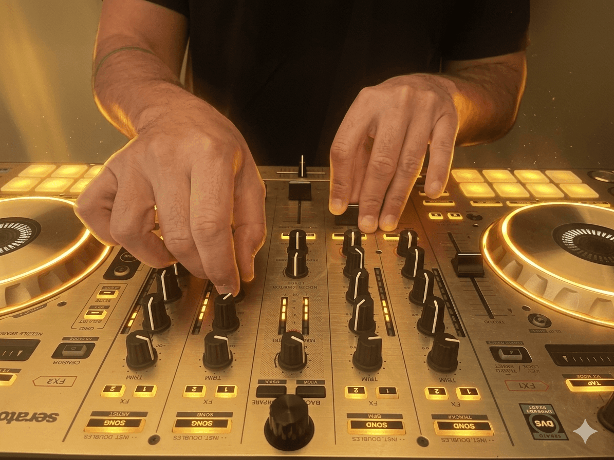 DJ playing in a club