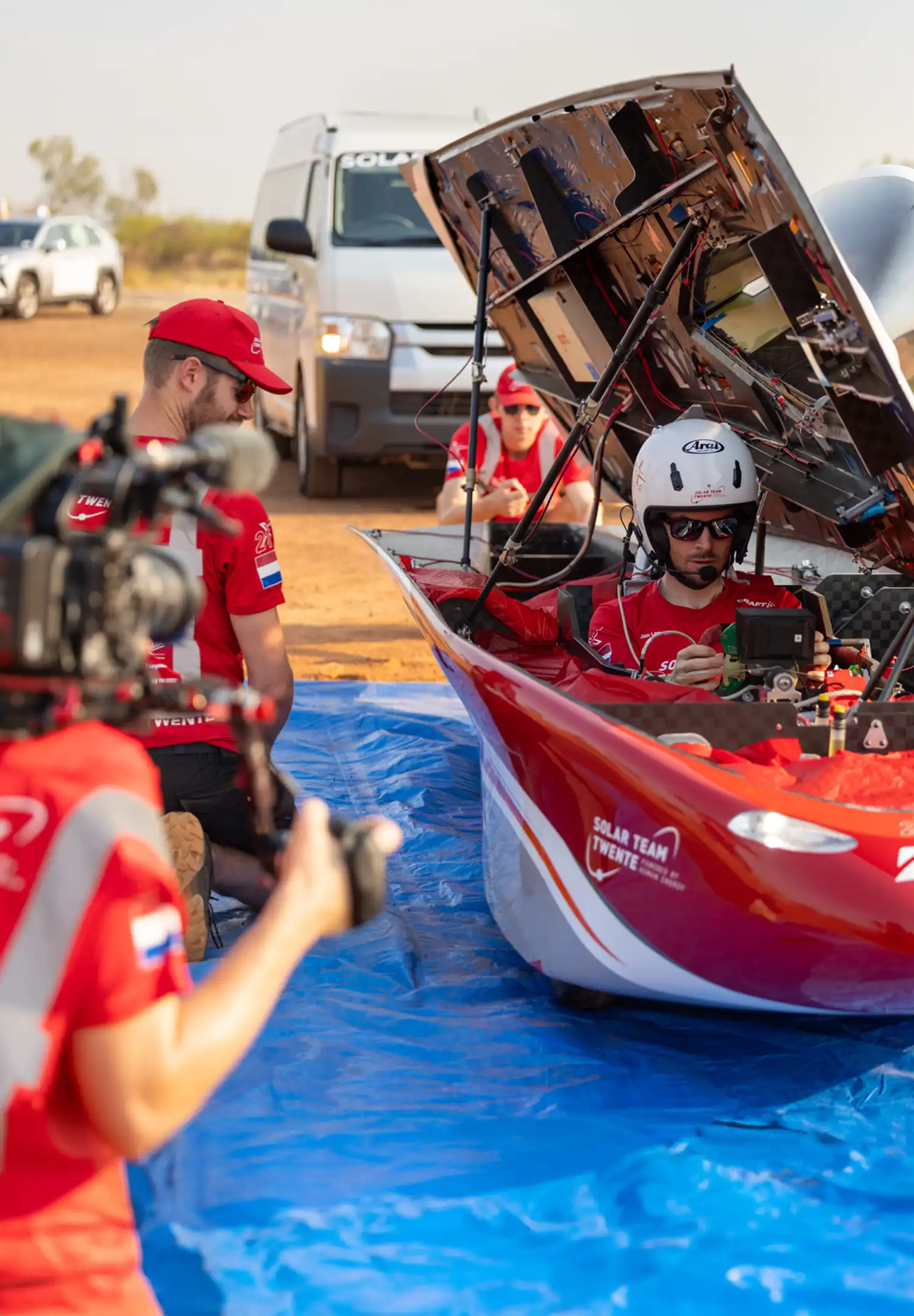 Opname videoproductie Solar Team Twente