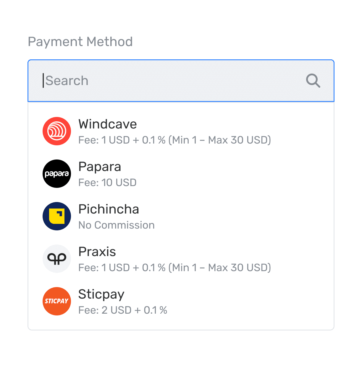 Customisable Withdrawal Options