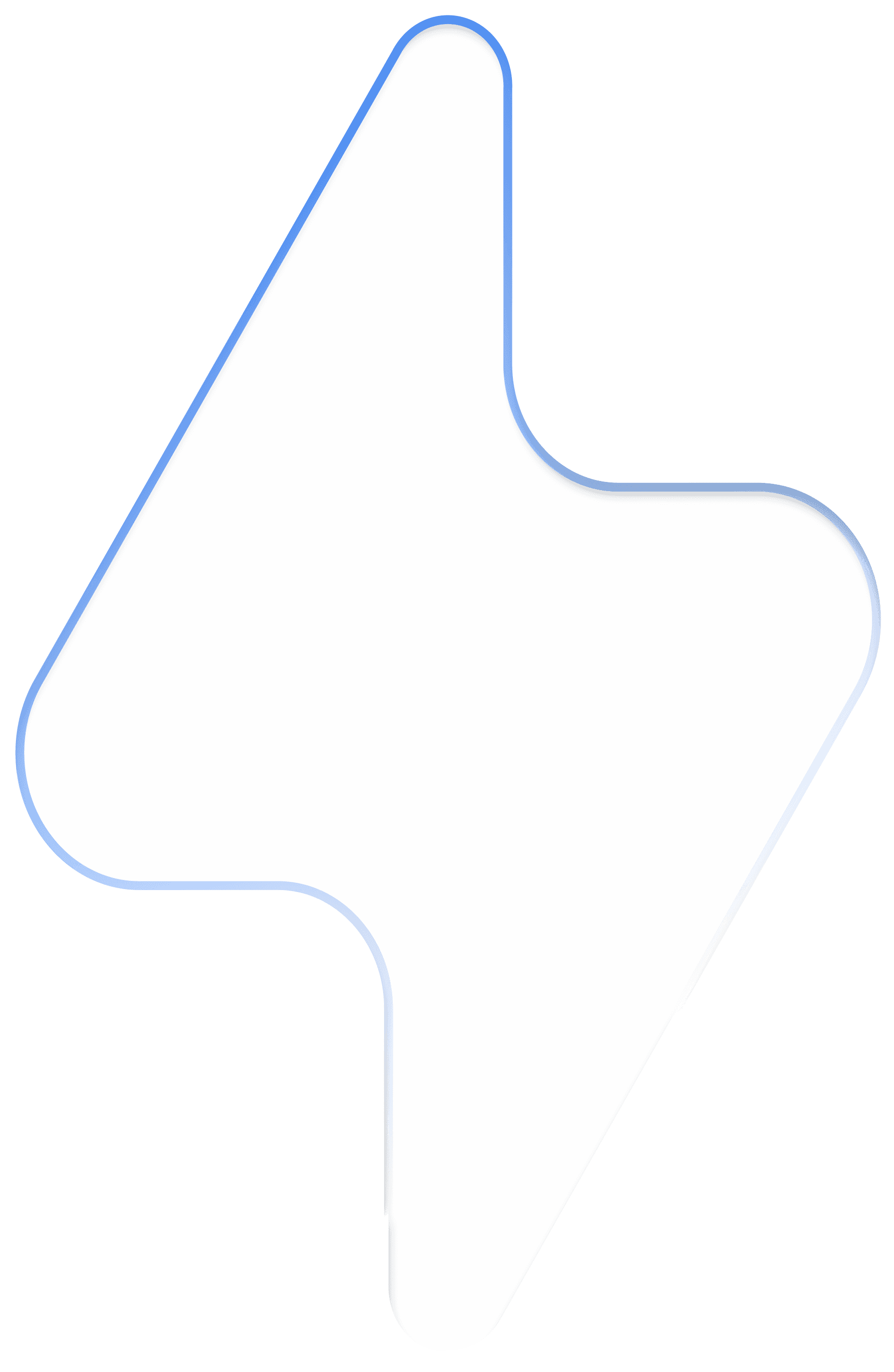 Abstract shape with blue outline, ideal for Casa Verde Framer template.