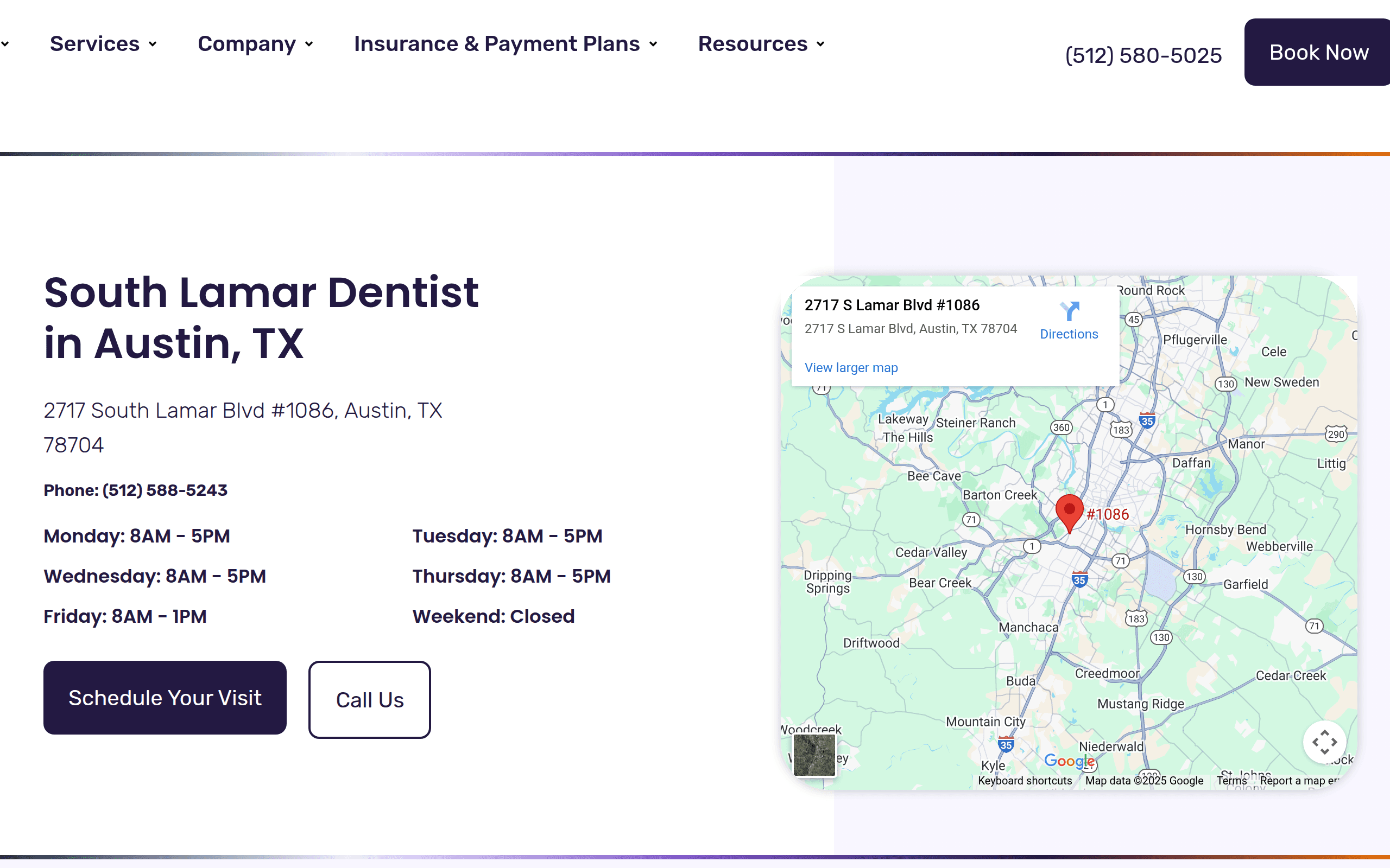 Enamel Dentistry South Lamar Screenshot