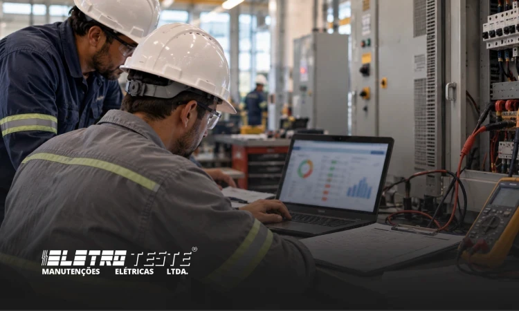 Técnicos da Eletroteste em operação industrial — case de IA Adapta