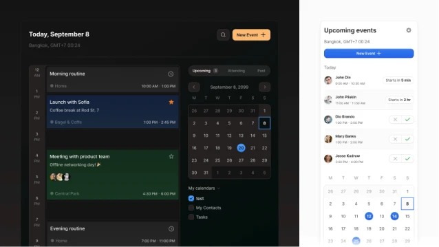 Calendar UI Component in Figma