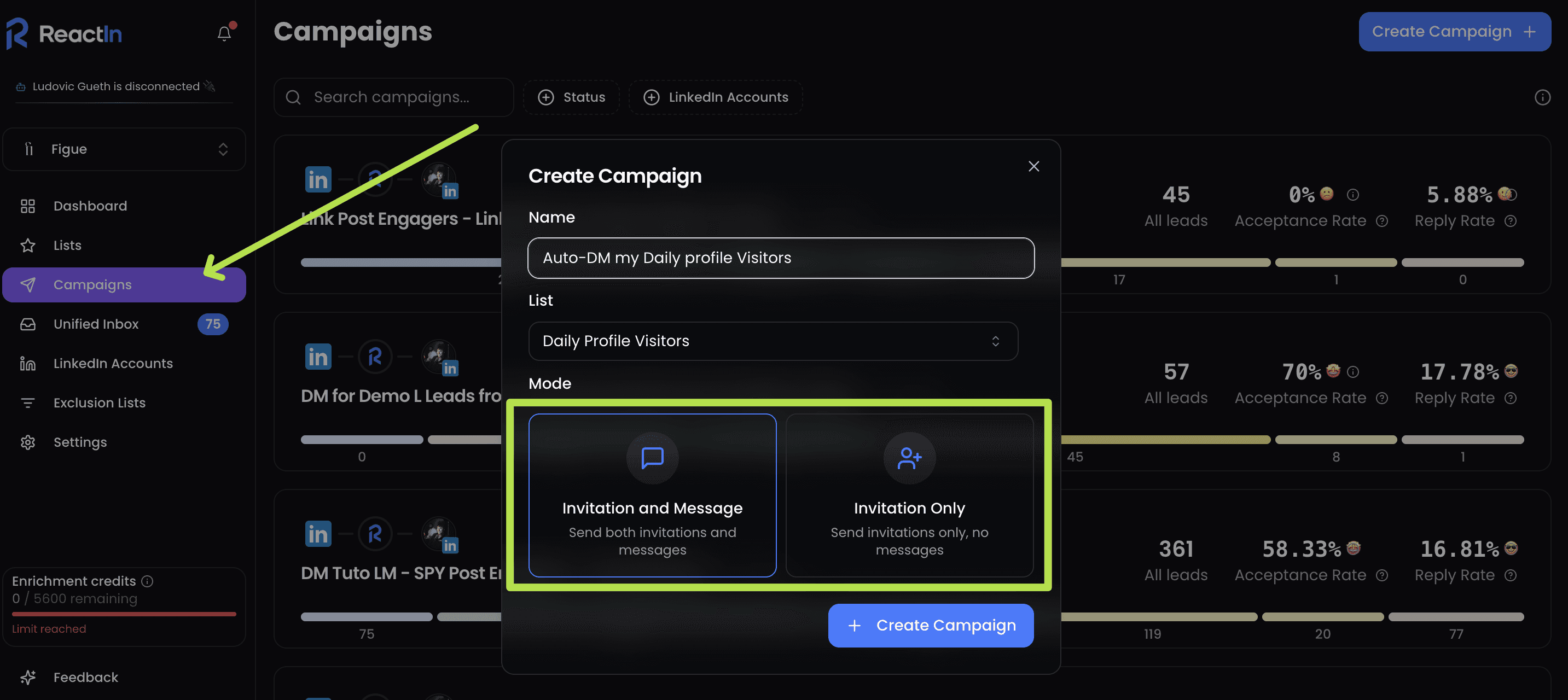 Build the LinkedIn Profile Visitors Auto-DM Campaign