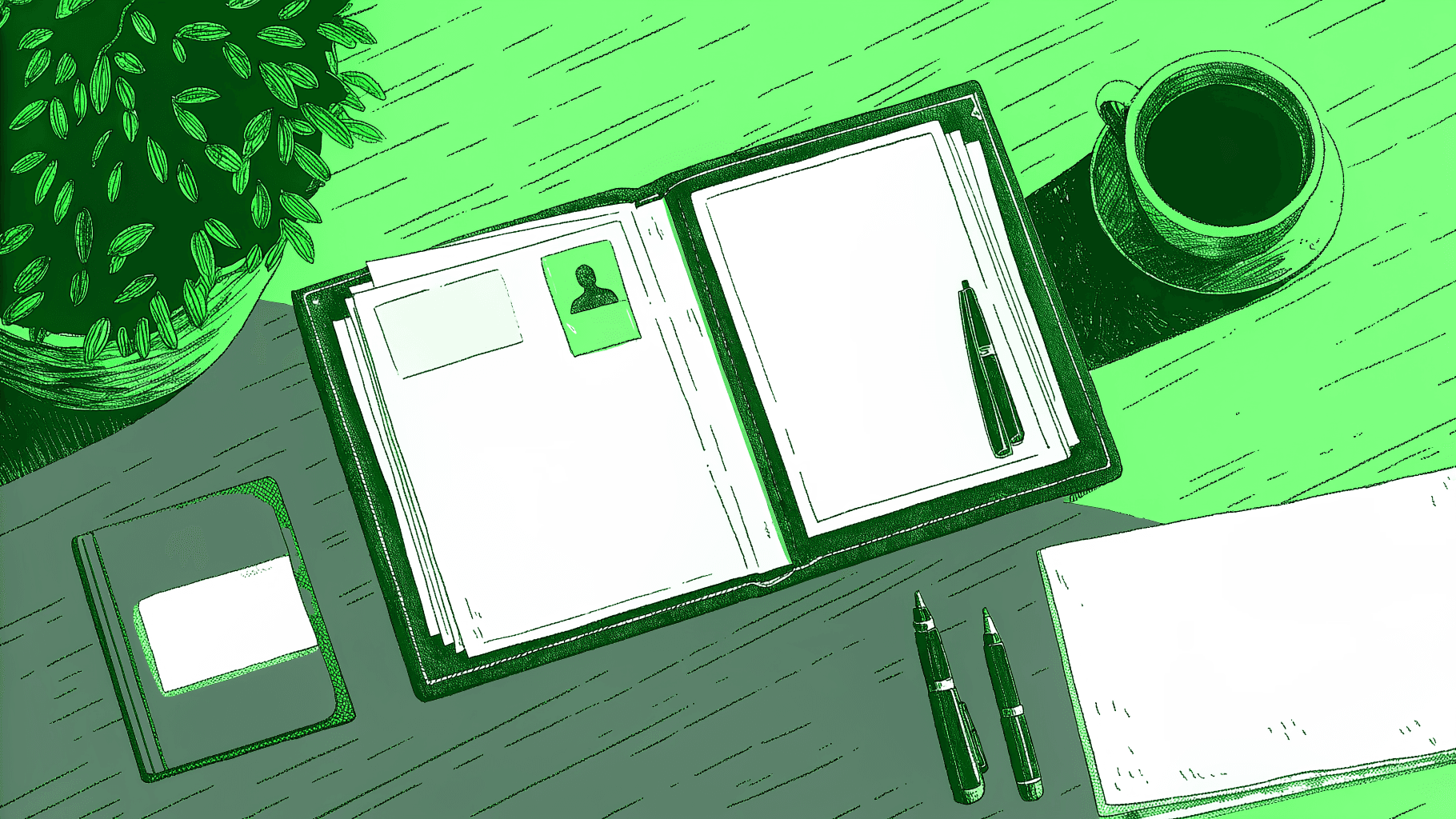  Identity documents, utility bill, and Social Security card laid out on a desk for an unclaimed property claim