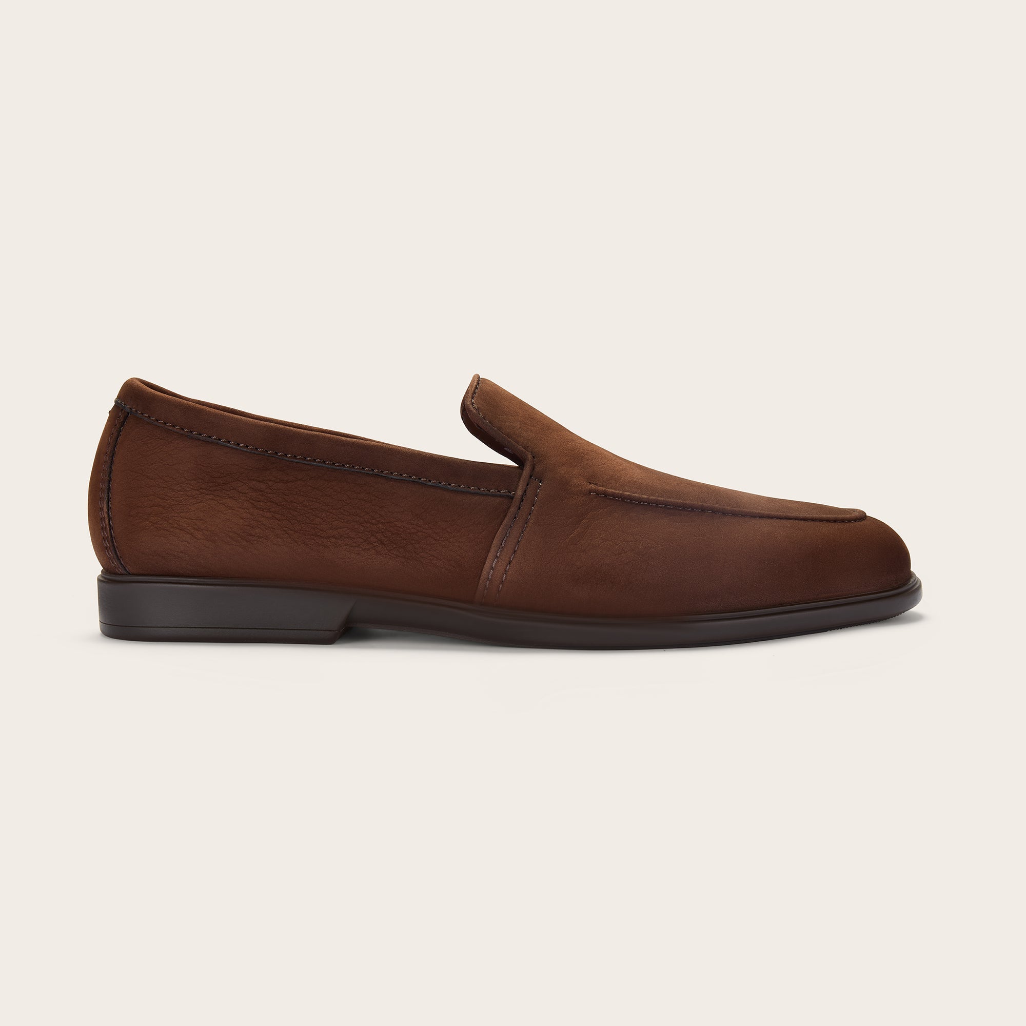 Men's Dark Brown Suede Loafer - Mandelli UK