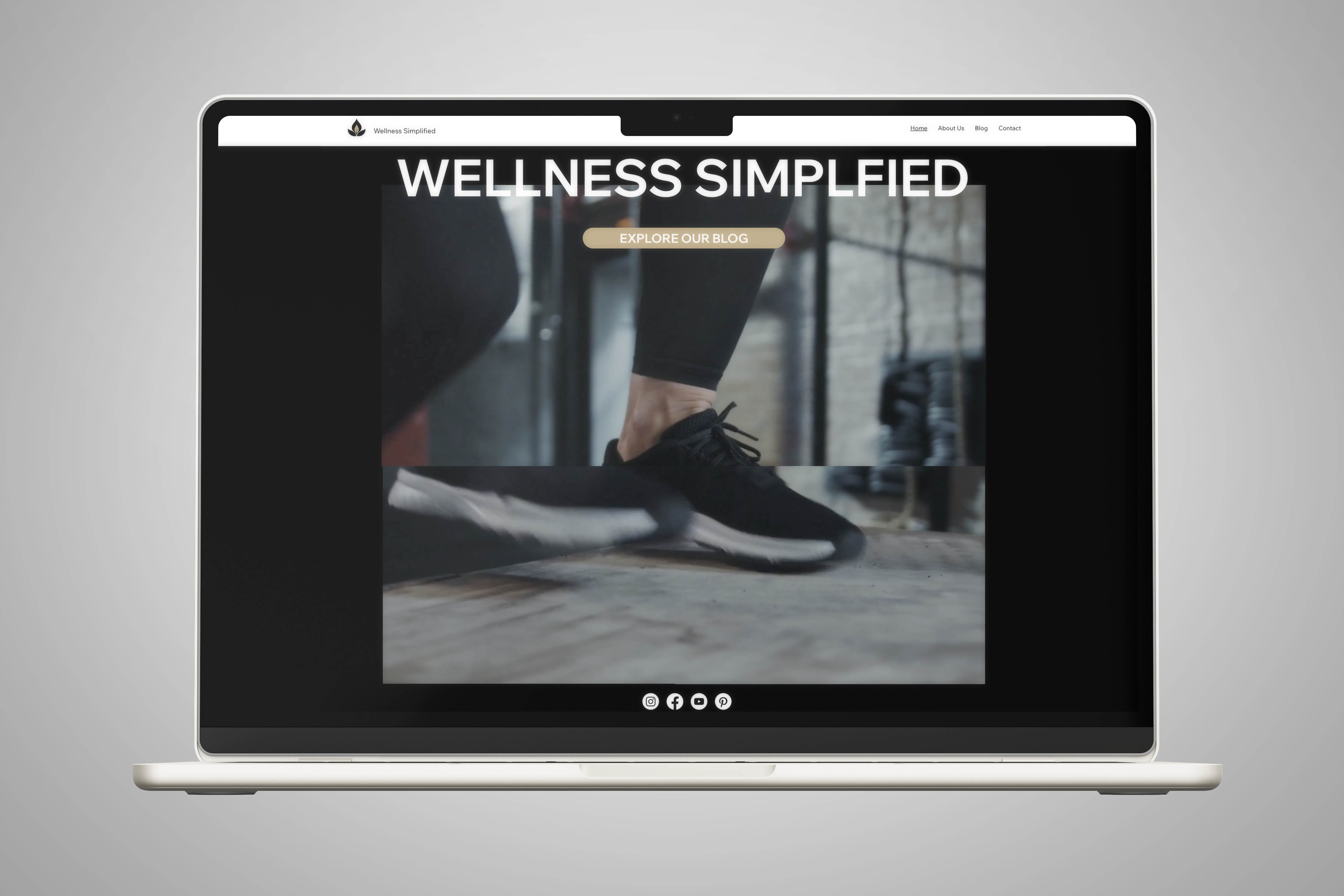 Wellness-Laptop mockup