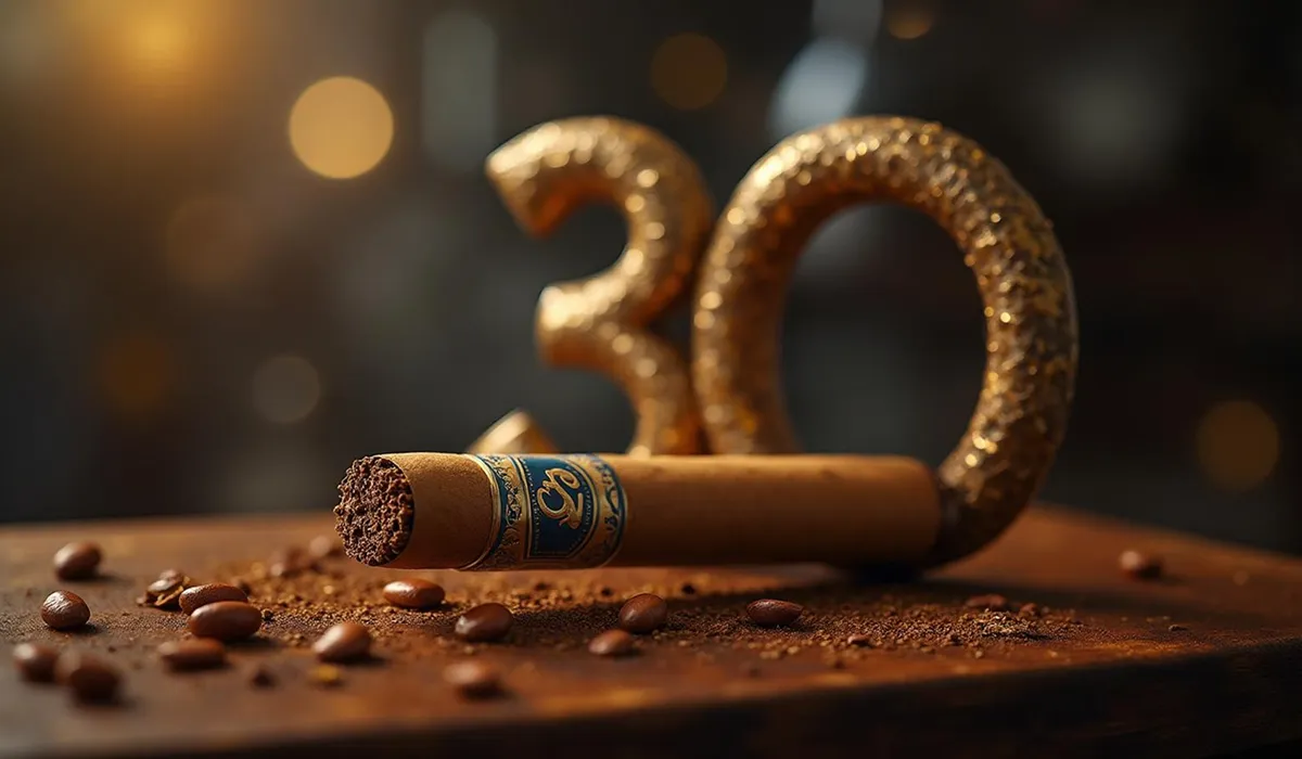 cigarette with the number 30 in the image
