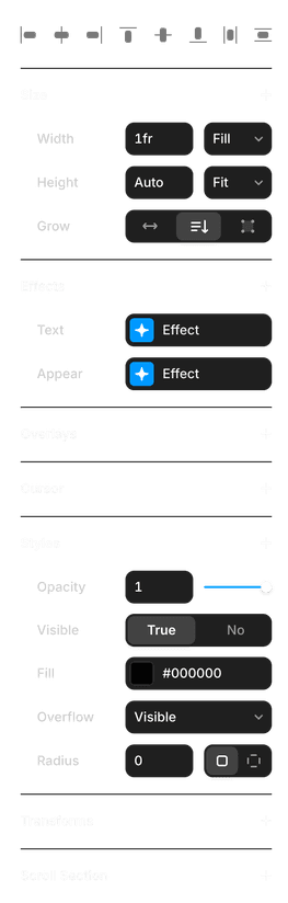 Properties in Framer