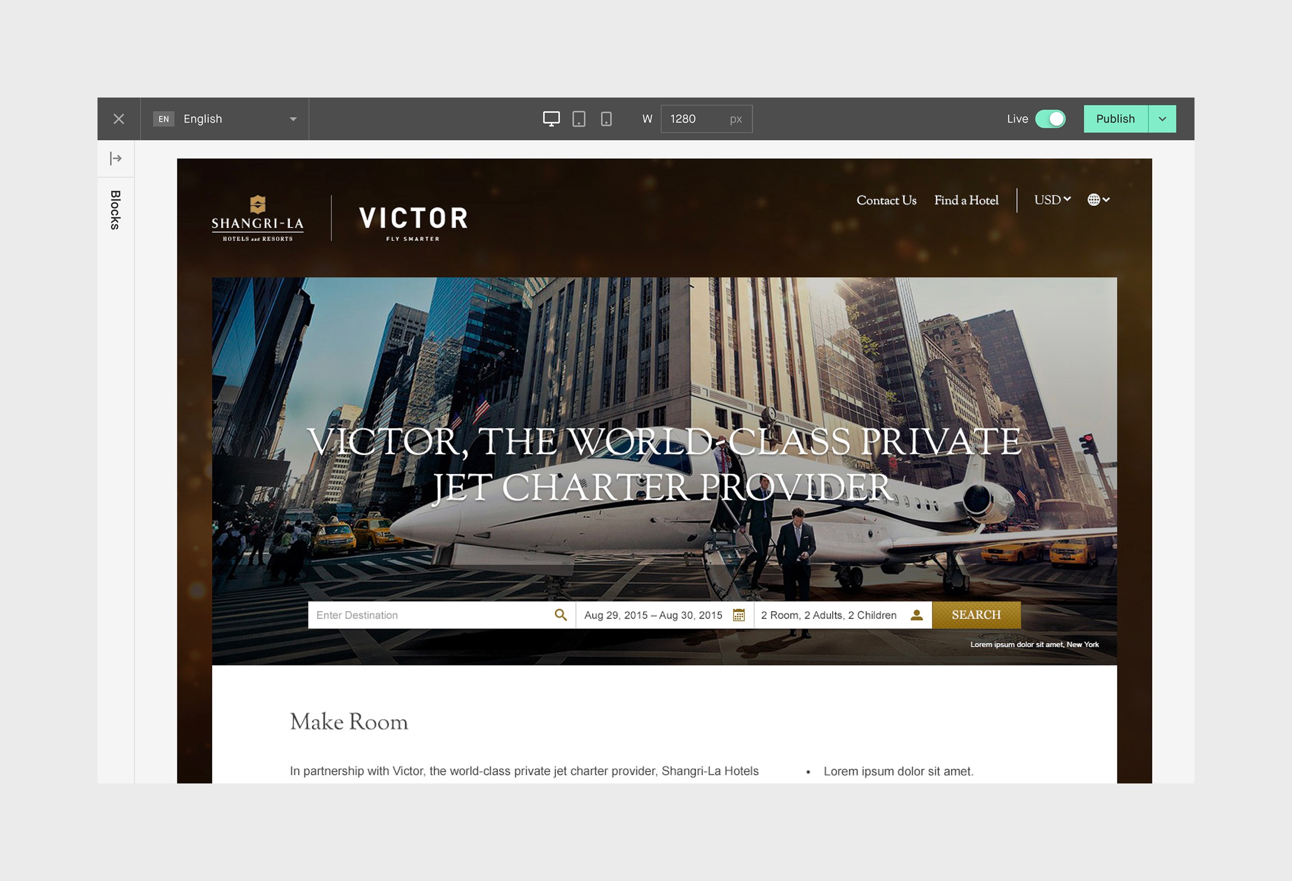 Page Builder (dektop).