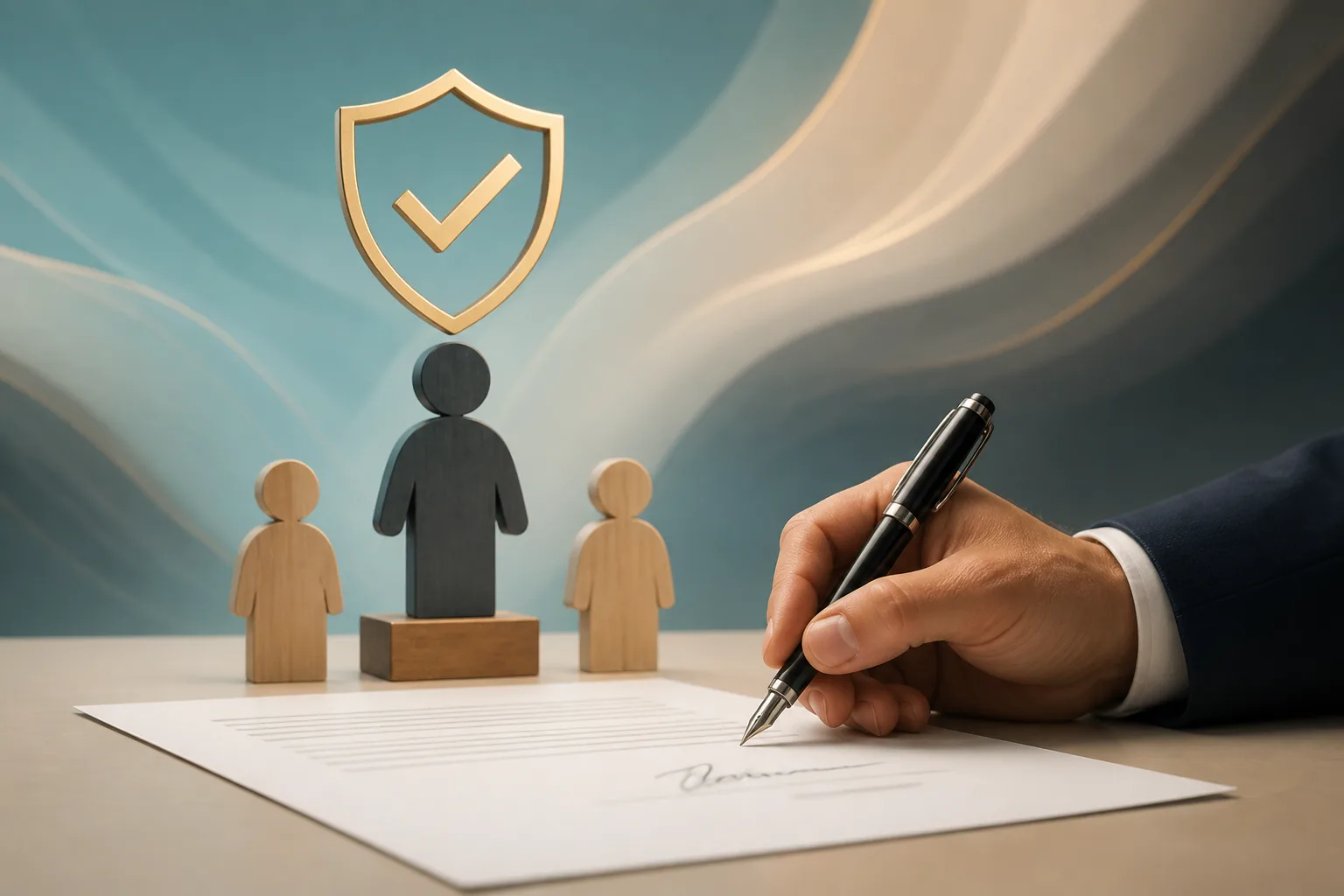 Signing Authority in a Dubai Company beside a signed corporate agreement with an official stamp