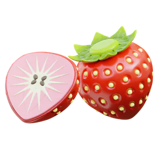 Free 3D strawberry icon