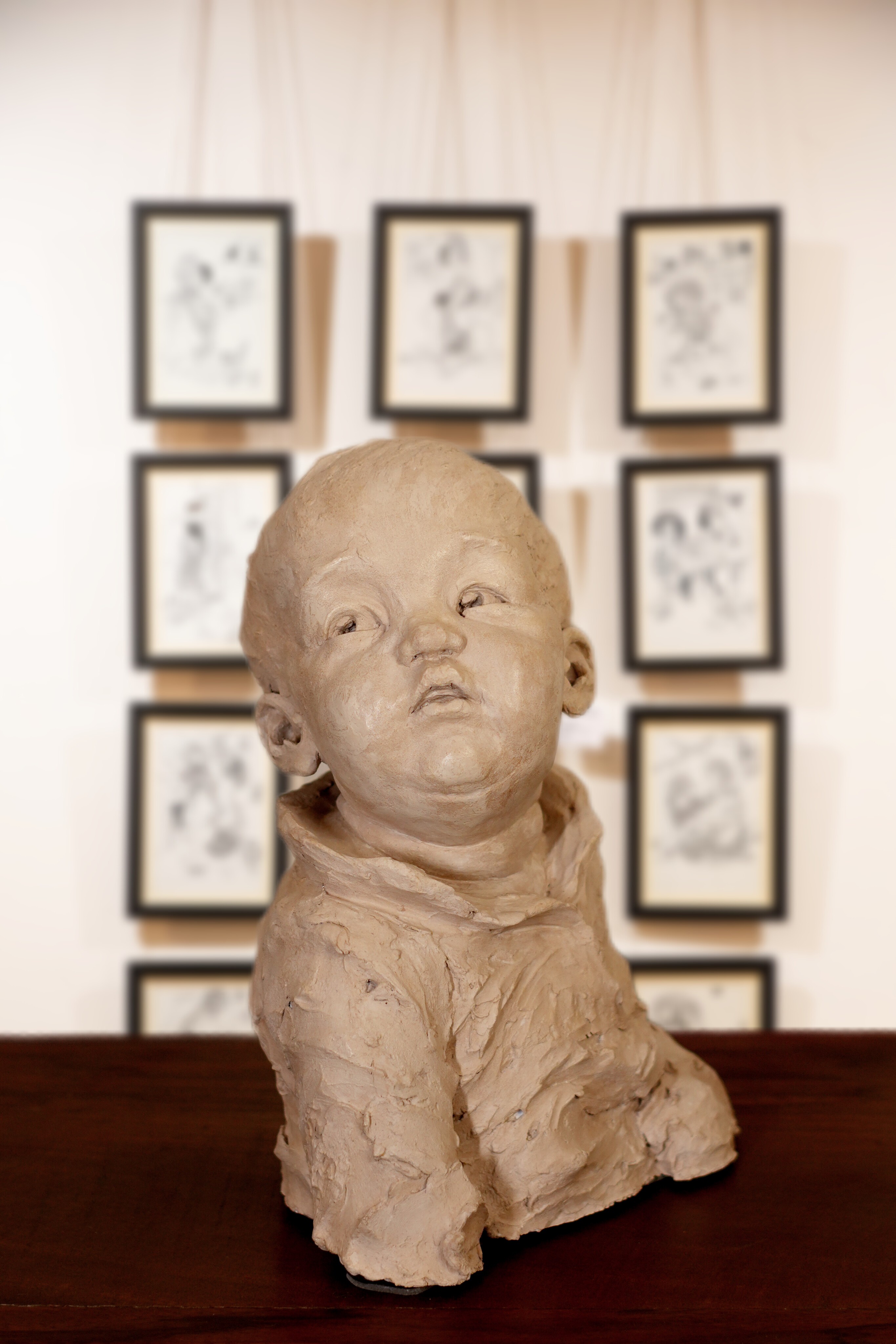 infant portrait sculpture