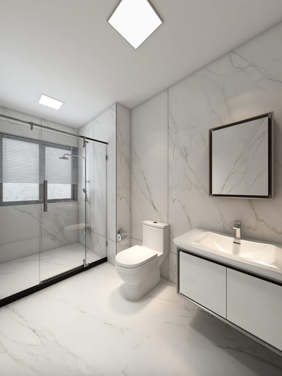 Simil Marmol en casa moderna