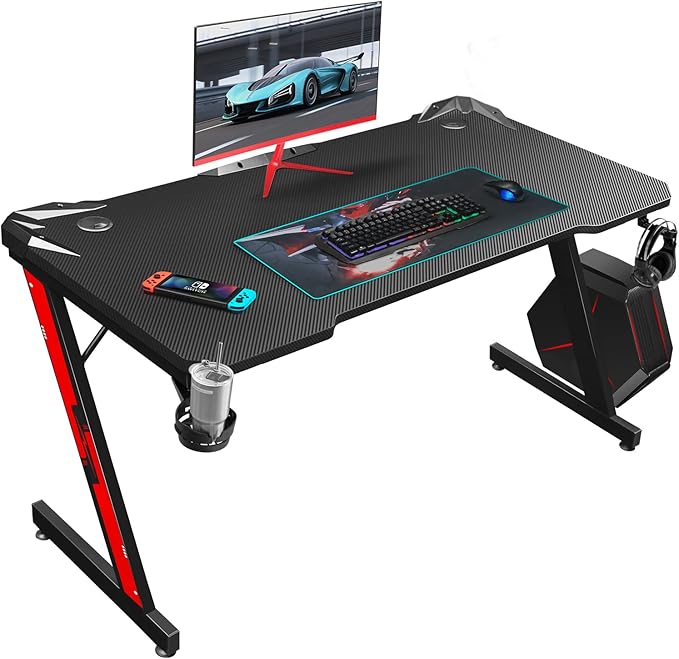 Bring a touch of elegance to your setup with the carbon fiber desk, ideal for daily use.