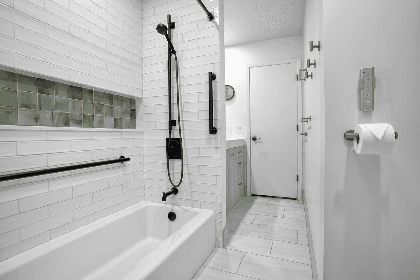 gray steel 3-door refrigerator near modular kitchen