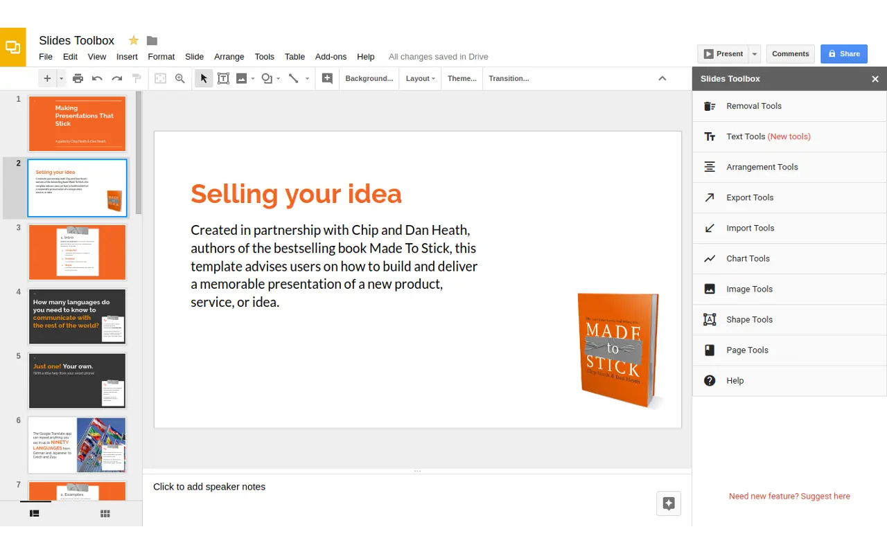 google slides edit screen