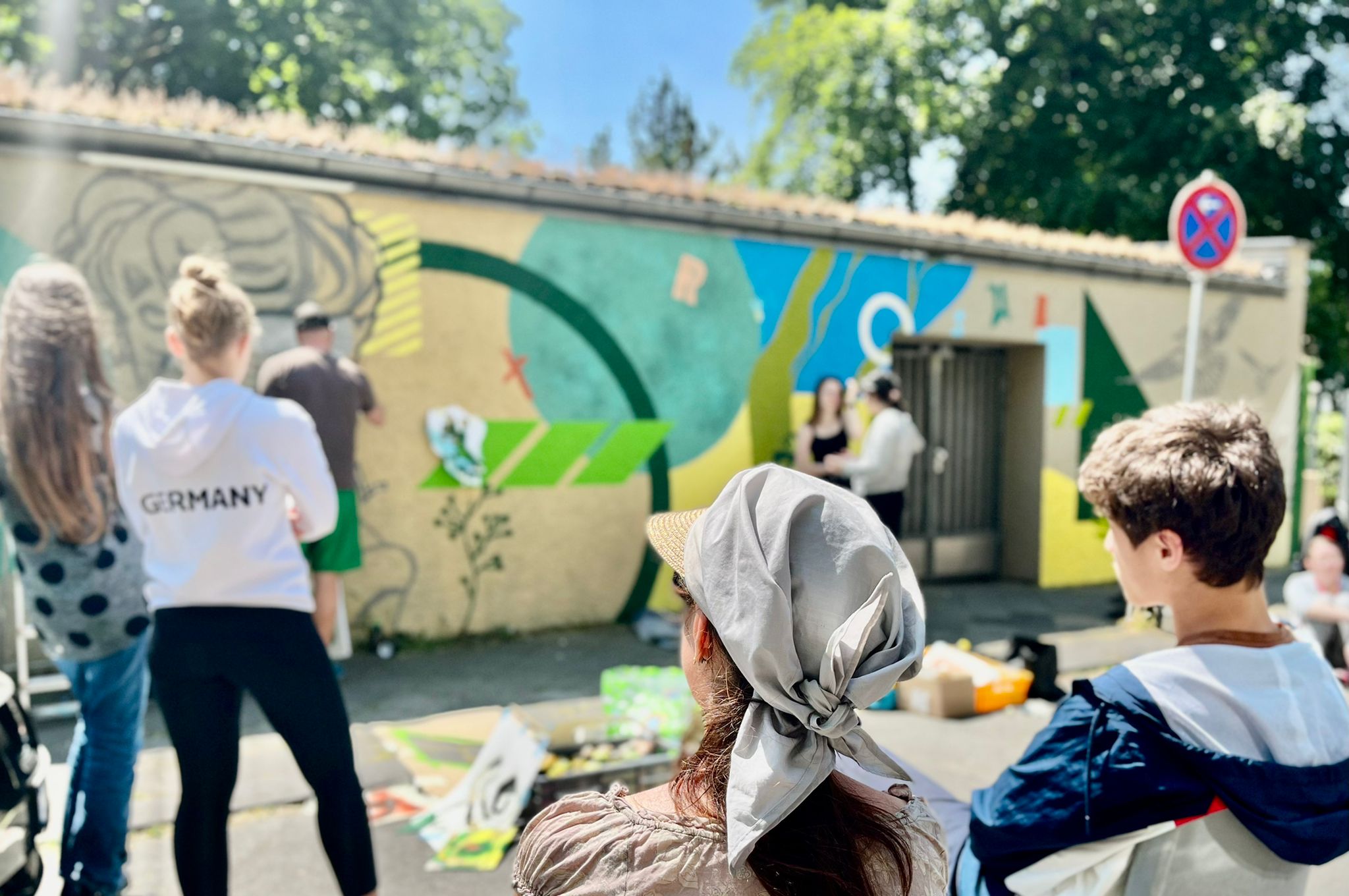 Graffiti Streetart Kunstwerk Auftrag Workshop Eleonorenschule Darmstadt