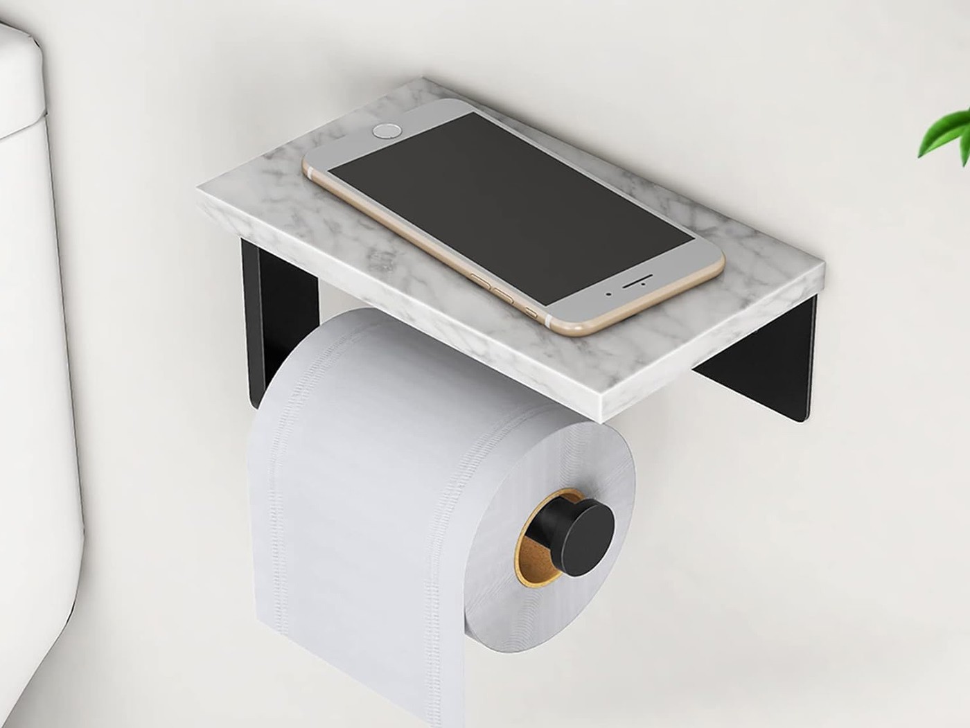 Toilet Paper Holder with Shelf