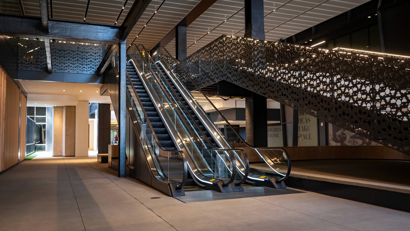 California Market Center escalator